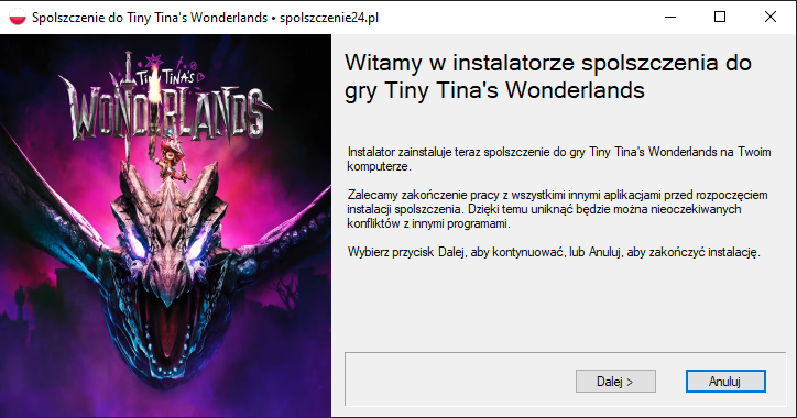 Tiny Tina's Wonderlands spolszczenie