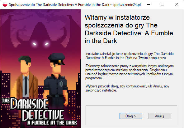 the darkside detective a fumble in the dark spolszczenie