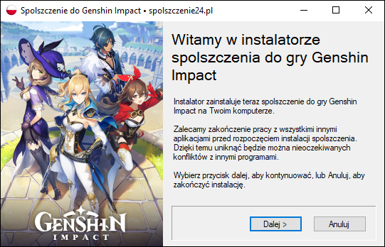 genshin impact spolszczenie